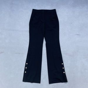 Flared gold buttoned dress pants